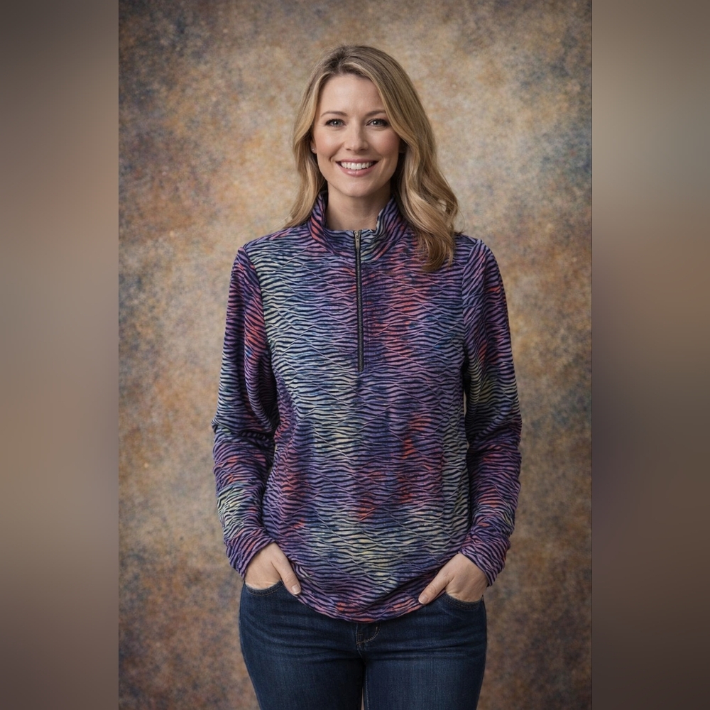 Snoskins Zebra Multi 1/4 Zip Size M